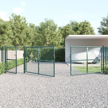 vidaXL Πόρτα Περίφραξης με Πλέγμα Πράσινη 500 x 175 εκ. Γαλβαν. Ατσάλι