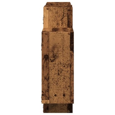 vidaXL Ραφιέρα Τοίχου Όψη Παλαιού Ξύλου 159x18x65cm από Επεξ. Ξύλο 1 τεμ.