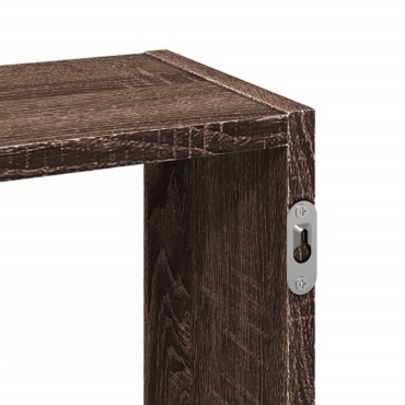 vidaXL Ραφιέρα Τοίχου Καφέ Δρυς 159x18x66cm από Επεξεργασμένο Ξύλο 1 τεμ.