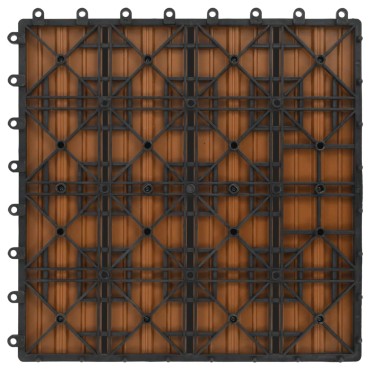 vidaXL Πλακάκια Deck 22 τεμ. Χρώμα Teak 30 x 30 εκ. 2 μ² από WPC