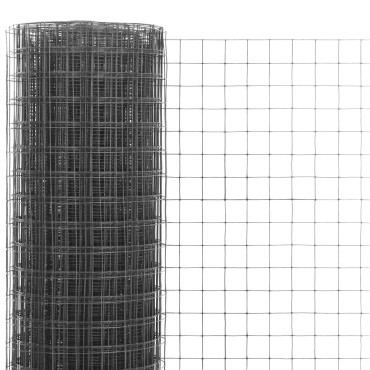 vidaXL Συρματόπλεγμα Κοτετσόσυρμα Γκρι 10x1,5 μ. Ατσάλι Επικάλ. PVC 10x1,5 μ. (MxΥ)</li><li>Διαστάσεις διχτυού: 19x19 χιλ. (ΜxΠ)</li><li>Διάμετρος κουλούρας: 14,6cm