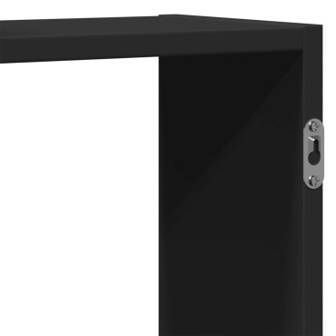 vidaXL Ραφιέρα Τοίχου Μαύρο 159x18x65cm από Επεξεργασμένο Ξύλο 1 τεμ.