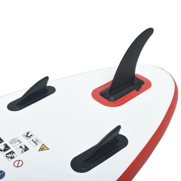 vidaXL Σανίδα SUP Φουσκωτή Σετ Κόκκινο / Λευκό