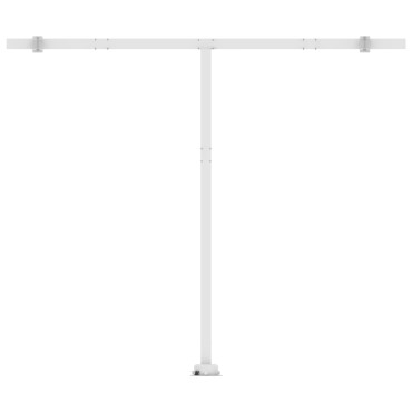 vidaXL Τέντα Συρόμενη Χειροκίνητη με LED Μπλε/Λευκό 300 x 250 εκ.
