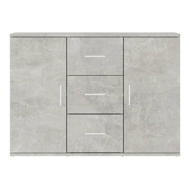 vidaXL Ντουλάπι Γκρι Σκυροδέματος 91x29,5x65cm Επεξεργασμένο Ξύλο 1 τεμ.