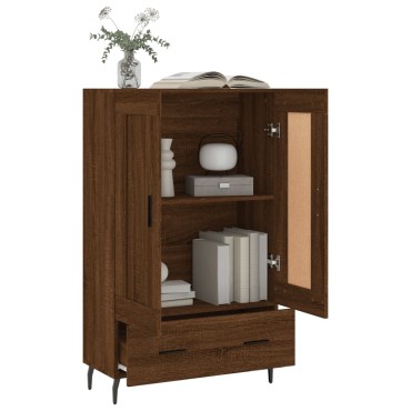 vidaXL Ντουλάπα Καφέ Δρυς 69,5x31x115cm από Επεξεργασμένο Ξύλο 1 τεμ.