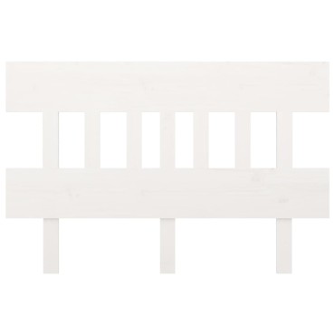 vidaXL Κεφαλάρι Κρεβατιού Λευκό 138,5x3x81cm Μασίφ Ξύλο Πεύκου 1 τεμ.