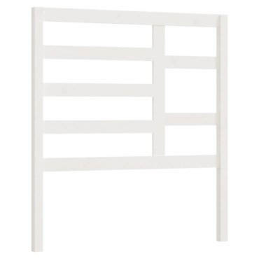 vidaXL Κεφαλάρι Κρεβατιού Λευκό 81x4x104cm από Μασίφ Ξύλο Πεύκου 1 τεμ.