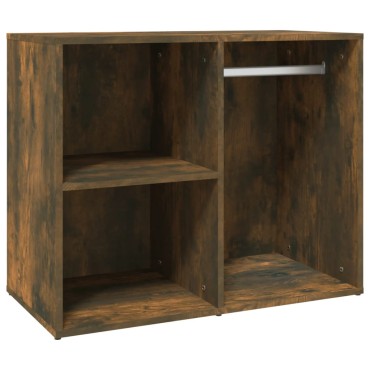 vidaXL Ντουλάπι Γυαλιστερό Καπνιστή Δρυς 80x40x65cm Επεξεργασμένο Ξύλο 1 τεμ.