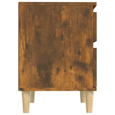 vidaXL Κομοδίνο Καπνιστή Δρυς 40x35x50cm 1 τεμ.