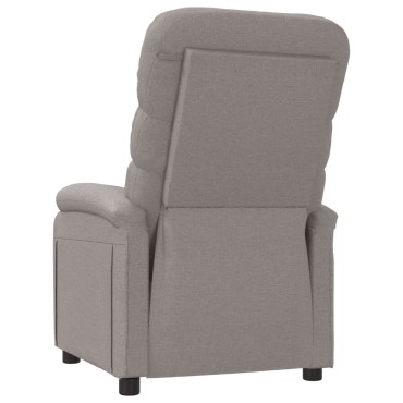 vidaXL Πολυθρόνα Ανακλινόμενη Taupe Υφασμάτινη 75x91x101cm 1 τεμ.