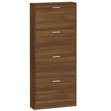 vidaXL Παπουτσοθήκη Καφέ Δρυς 59x17x150cm από Επεξεργασμένο Ξύλο