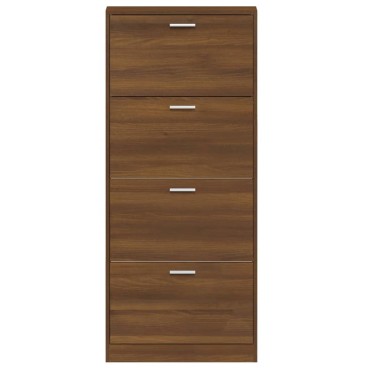 vidaXL Παπουτσοθήκη Καφέ Δρυς 59x17x150cm από Επεξεργασμένο Ξύλο