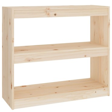 vidaXL Βιβλιοθήκη/Διαχωριστικό Χώρου 80x30x71,5cm Μασίφ Ξύλο Πεύκου 1 τεμ.