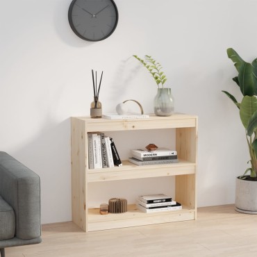 vidaXL Βιβλιοθήκη/Διαχωριστικό Χώρου 80x30x71,5cm Μασίφ Ξύλο Πεύκου 1 τεμ.