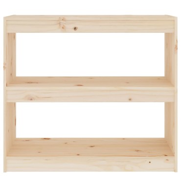 vidaXL Βιβλιοθήκη/Διαχωριστικό Χώρου 80x30x71,5cm Μασίφ Ξύλο Πεύκου 1 τεμ.