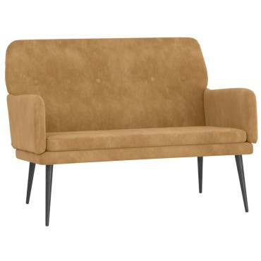 vidaXL Πάγκος Καφέ 108x79x79cm Βελούδινος 1 τεμ.