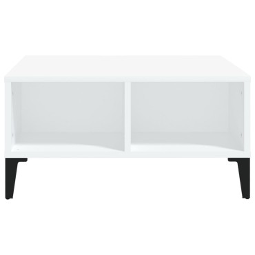 vidaXL Τραπεζάκι Σαλονιού Λευκό 60x60x30cm Επεξεργασμένο Ξύλο 1 τεμ.