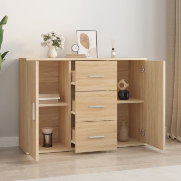 vidaXL Μπουφές Sonoma Δρυς 91x29,5x65cm από Επεξεργασμένο Ξύλο 1 τεμ.