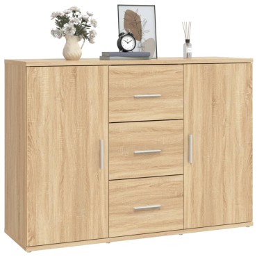 vidaXL Μπουφές Sonoma Δρυς 91x29,5x65cm από Επεξεργασμένο Ξύλο 1 τεμ.