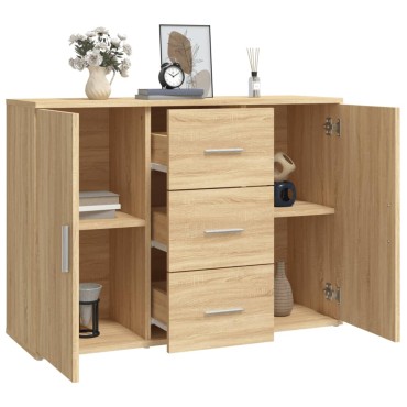 vidaXL Μπουφές Sonoma Δρυς 91x29,5x65cm από Επεξεργασμένο Ξύλο 1 τεμ.