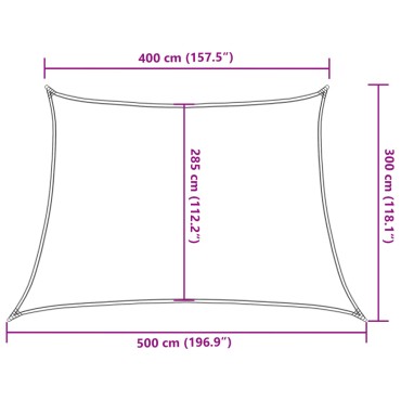 vidaXL Πανί Σκίασης Καφέ 4/5 x 3 μ. από HDPE 160 γρ./μ²