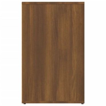 vidaXL Ντουλάπι Γυαλιστερό Καφέ Δρυς 80x40x65cm Επεξεργασμένο Ξύλο 1 τεμ.