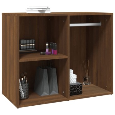 vidaXL Ντουλάπι Γυαλιστερό Καφέ Δρυς 80x40x65cm Επεξεργασμένο Ξύλο 1 τεμ.
