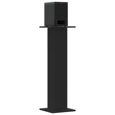 vidaXL Βάσεις Ηχείων 2 Τεμ. Μαύρες 30x30x95 εκ. Επεξ. ΞύλοΞύλο δρυός