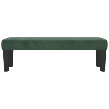 vidaXL Πάγκος Σκούρο Πράσινο 100x30x30cm Βελούδινος 1 τεμ.