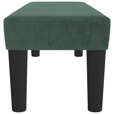 vidaXL Πάγκος Σκούρο Πράσινο 100x30x30cm Βελούδινος 1 τεμ.