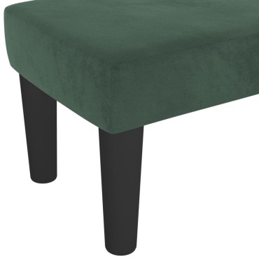 vidaXL Πάγκος Σκούρο Πράσινο 100x30x30cm Βελούδινος 1 τεμ.