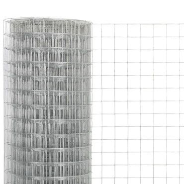 vidaXL Συρματόπλεγμα Κοτετσόσυρμα Ασημί 10x1,5 μ. Γαλβαν. Ατσάλι 10x1,5 μ. (MxΥ)</li><li>Διαστάσεις ακτίνων: 12x12 χιλ. (MxΠ)</li><li>Διάμετρος ρολού: 11,6cm