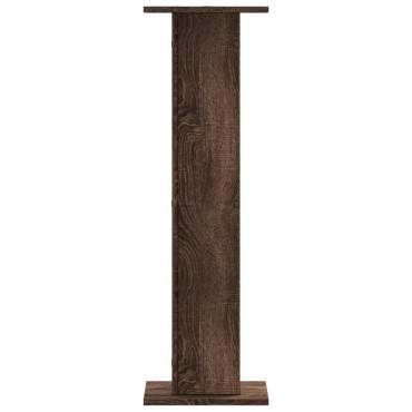 vidaXL Βάσεις Φυτών 2 Τεμ. Καφέ Δρυς 30x30x95 εκ. Επεξεργασμένο Ξύλο