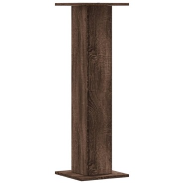 vidaXL Βάσεις Φυτών 2 Τεμ. Καφέ Δρυς 30x30x95 εκ. Επεξεργασμένο Ξύλο