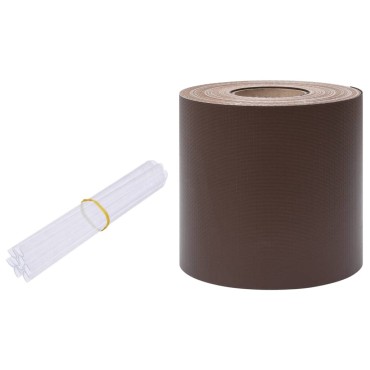 vidaXL Περίφραξη Προστατευτική Καφέ 35 x 0,19 μ. από PVC