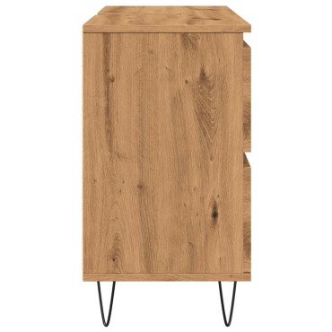 vidaXL Ντουλάπι μπάνιου Δρυς τεχνίτης 80x33x60cm Κατασκευασμένο ξύλο
