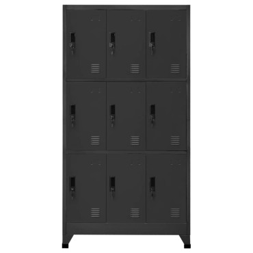 vidaXL Φοριαμός Ανθρακί 90x45x180cm από Ατσάλι 1 τεμ.