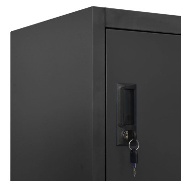 vidaXL Φοριαμός Ανθρακί 90x45x180cm από Ατσάλι 1 τεμ.