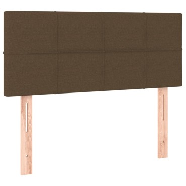 vidaXL Κρεβάτι Boxspring με Στρώμα Σκούρο Καφέ 80x200 εκ. Υφασμάτινο