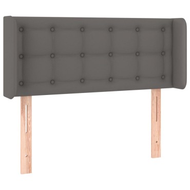 vidaXL Κεφαλάρι με Πτερύγια Γκρι 103x16x78/88cm Συνθετικό Δέρμα 1 τεμ.