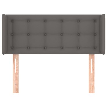vidaXL Κεφαλάρι με Πτερύγια Γκρι 103x16x78/88cm Συνθετικό Δέρμα 1 τεμ.