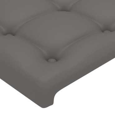 vidaXL Κεφαλάρι με Πτερύγια Γκρι 103x16x78/88cm Συνθετικό Δέρμα 1 τεμ.