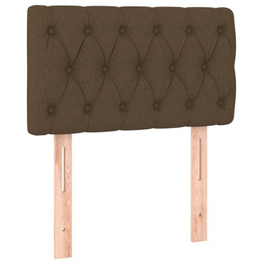 vidaXL Κρεβάτι Boxspring με Στρώμα Σκούρο Καφέ 80x200 εκ. Υφασμάτινο