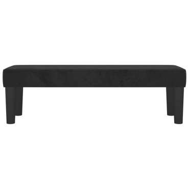 vidaXL Πάγκος Μαύρος 100x30x30cm Βελούδινος 1 τεμ.