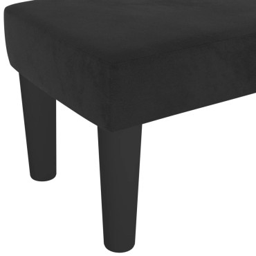 vidaXL Πάγκος Μαύρος 100x30x30cm Βελούδινος 1 τεμ.