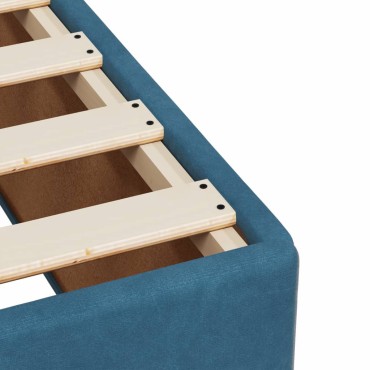 vidaXL Κρεβάτι Boxspring με Στρώμα Μπλε 160x200cm Βελούδινο 1 τεμ. - Διπλό