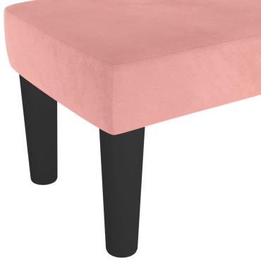 vidaXL Πάγκος Ροζ 100x30x30cm Βελούδινος 1 τεμ.
