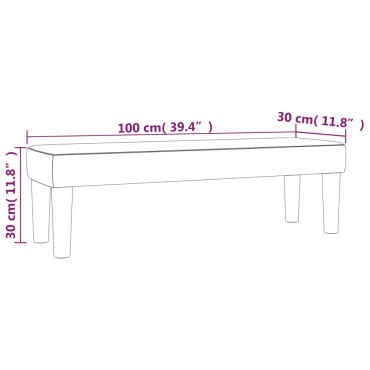 vidaXL Πάγκος Ροζ 100x30x30cm Βελούδινος 1 τεμ.