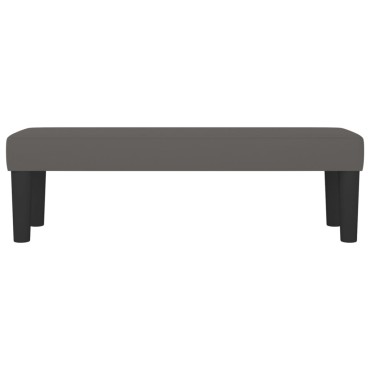 vidaXL Πάγκος Γκρι 100x30x30cm από Συνθετικό Δέρμα 1 τεμ.